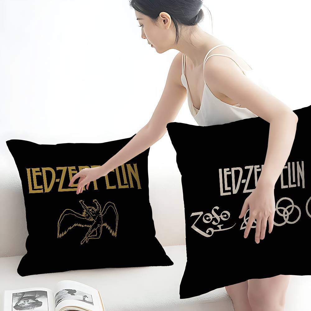 Vintage Band L-Led Z-Zeppelin Pillowcase Toon Gift Cushion Cover Bedroom Home Sofa Chair Seat Decor Pillow Case