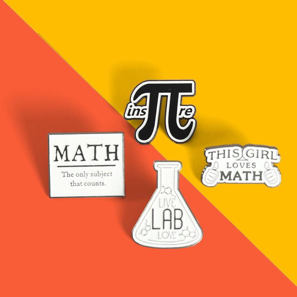 Булавка с эмалью и математикой, значок «Доктор Наука - жизнь», изысканная брошь «Пи», девочка