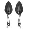 Rearview Mirror, Impact Resistant Motorcycle Mirror 2 Pcs/Motorcycle Set (Black)
