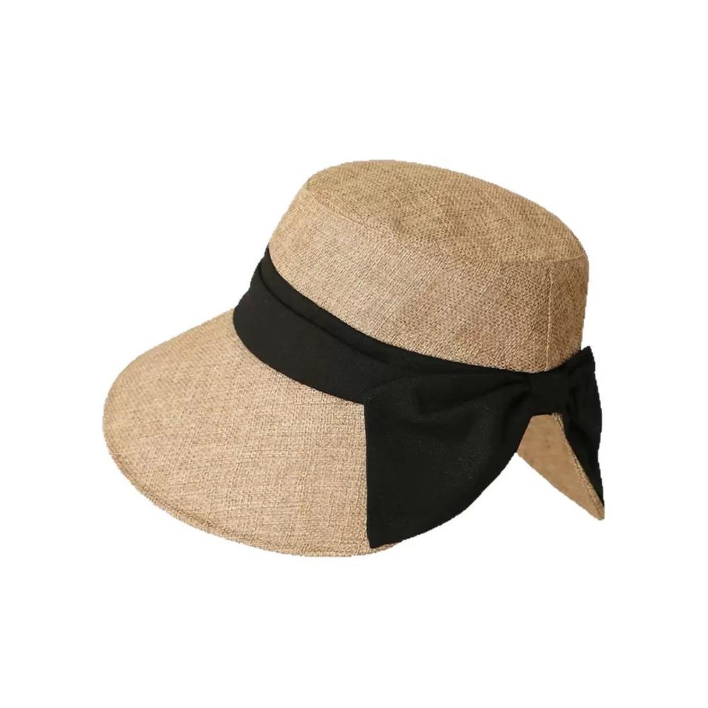 Solid Color Bow Fisherman Hat Bowknot Bucket Hat Fashion Summer Sun Hat Travel