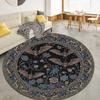 Bat Retro Round Area Rug,Carpet Rug for Living Room Bedroom Sofa Playroom Decor,Non-slip Floor Mat99