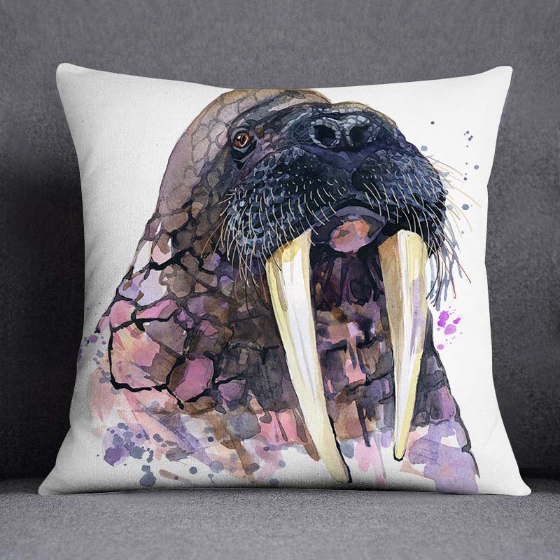 Наволочка с изображением морского животного и русалки, украшение для дома, квадратная наволочка, украшение для дома и офиса, наволочка