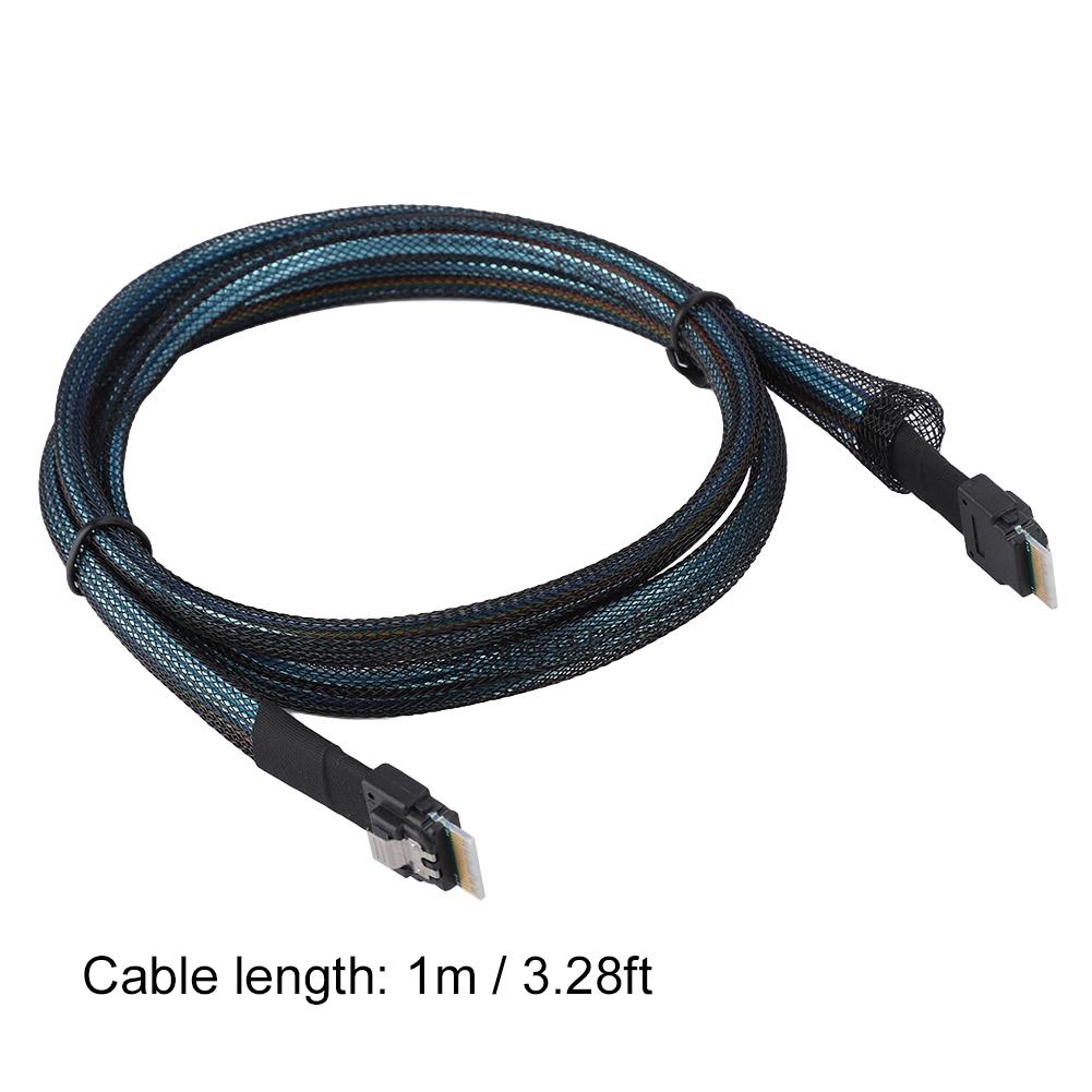 Кабель Cabledeconn Slim SAS 38pin SFF8654 to SFF8654 для передачи данных на серверный жесткий диск 1M