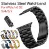 Ремешок из нержавеющей стали для Apple Watch Band Series SE/6/5/4/3/2/1 38 мм 42 мм Металлический спортивный ремешок для iWatch 40 мм 44 мм