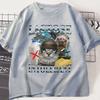 Lactose Intolerant Funny Cat Meme Print TShirt Women Retro Fashion Short Sleeve Tshirts Casual Summer Women Clothing