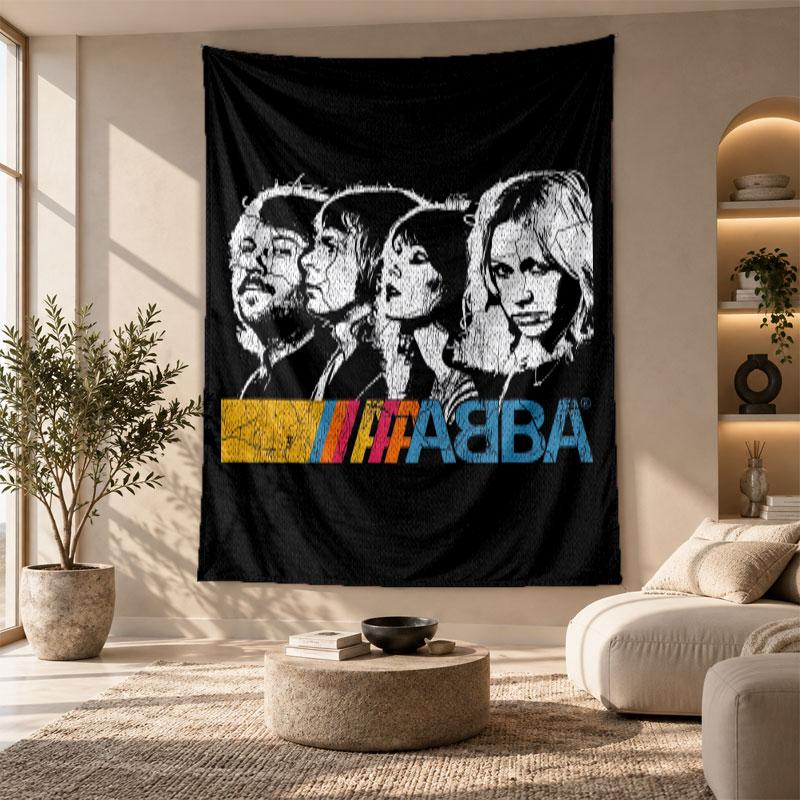 Декоративный гобелен, Настенное искусство с принтом ABBA, Легкое настенное панно для фона спальни