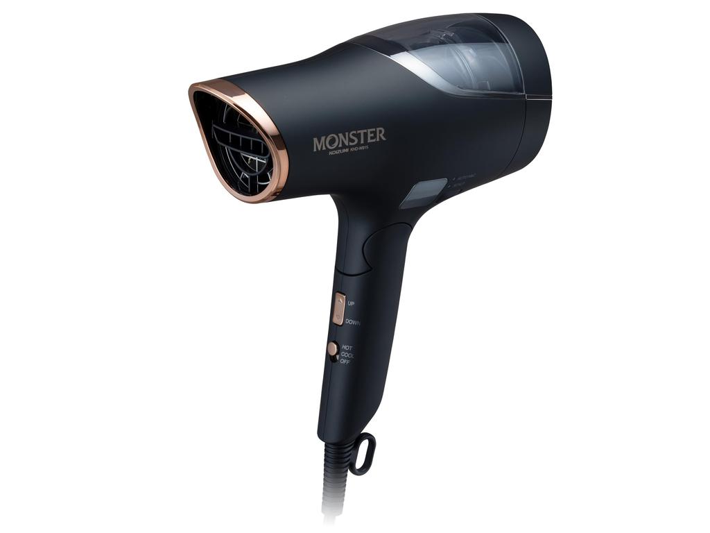 Koizumi Hair Double Fan Dryer High Fast Automatic Digital Scalp Negative Black Dryer, Monster, Airflow, Drying, Hot/Cold Switching, Display, Function,