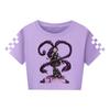 5582 Kids Girls Lily Lovebraids Game Print Short T-Shirt