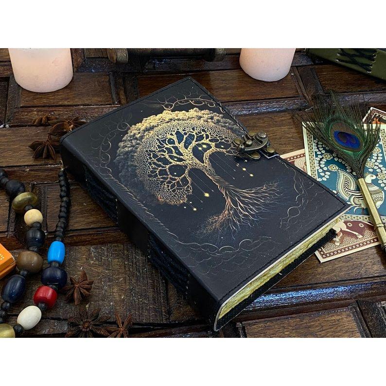 Handmade Journal Tree of Life - Genuine Leather Notebooks For Women - Beautiful Journal For Sketchbook Traveling Blank Book Handmade Paper
