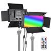 Bi-color RGB Photography Light 36W LED Light Panel 352pcs LED Beads 3200K-5600K Dimmable DC/NP