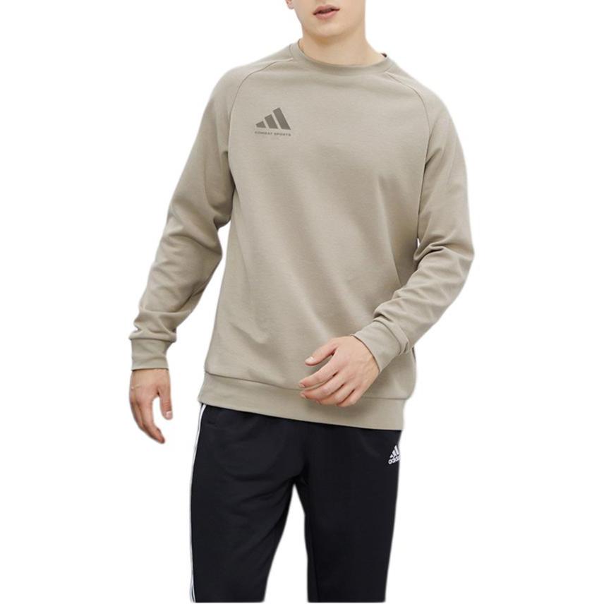 adidas Спортивный повседневный однотонный свитер с круглым вырезом, толстовка унисекс, серый цвет ADICSTL06-GYDG