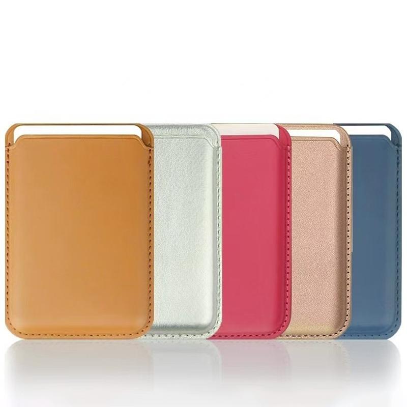 Leather Magsafe Wallet Magnetic Case For Iphone 16 15 12 13 14 Pro Max Samsung S24 Ultra Magnet Card Holder Phone Bag Cover