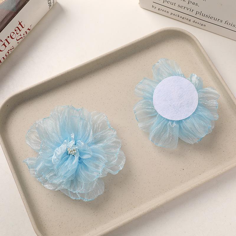 Elegant Fabric Flower Organza Flower Organza Material Flower Shape Diy Accessories Multicolor Jewelry Accessories Wedding