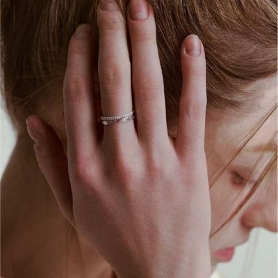 СИОР (серебро 925) Тонкое кольцо Purery с двойной линией