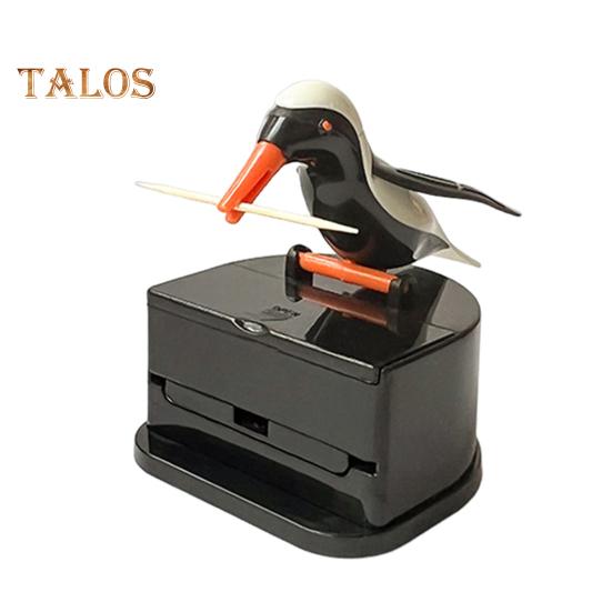 Toothpick Woodpecker Press Bird Dispenser Toothpick Holder Portable Home Office Restaurant Desktop Automatic Toothpick Organizer Container