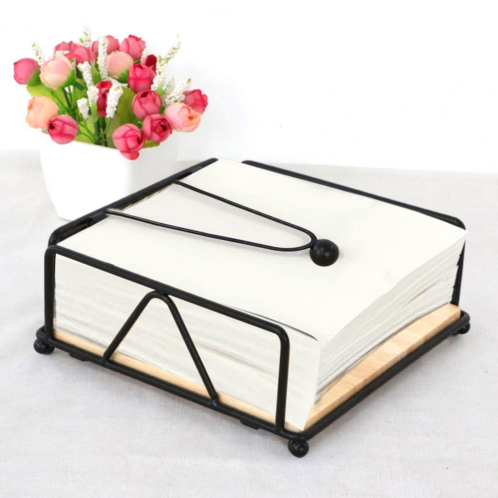 Держатель для салфеток в деревенском стиле, органайзер для салфеток на открытом воздухе, держатель для салфеток из металла в деревенском стиле с утяжеленной ручкой для кухонной столешницы для стола