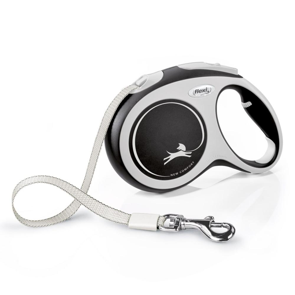 FLEXI New Comfort automatic dog leash L 8 m, black