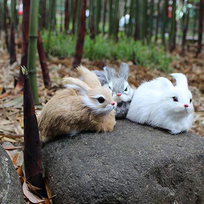 15Cm Realistic Plush Rabbits Lifelike Animal Easter Bunny Toy Birthday Gift