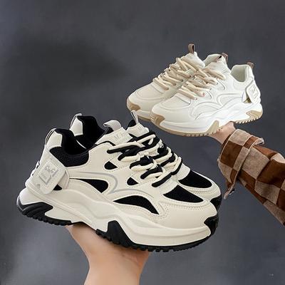 Туфли на платформе для папы, женская весенне-осенняя новая универсальная обувь на платформе для студентов, спортивная женская обувь, сетчатая повседневная обувь для женщин