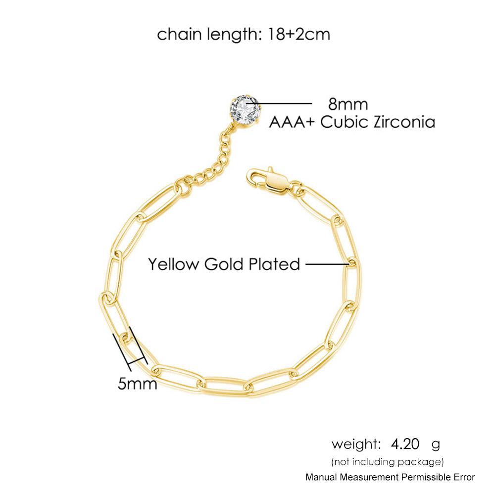 Punk Bracelets For Women Simple Gold Color Stainless Steel Chain On Hand Women's Jewelry Valentine's Day Gift Wholesale C029