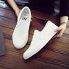 New Spring Autumn Breathable Waterproof Men's Women's Microfiber Work Shoes One Foot Pedal Lazy Shoes Wear-resistant Sneakers