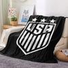 USA football Printed Flannel Blanket, soft throw for bedroom sofa, washable,soccer fan merchandise, great gift.