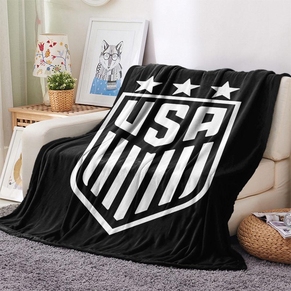 USA football Printed Flannel Blanket, soft throw for bedroom sofa, washable,soccer fan merchandise, great gift.