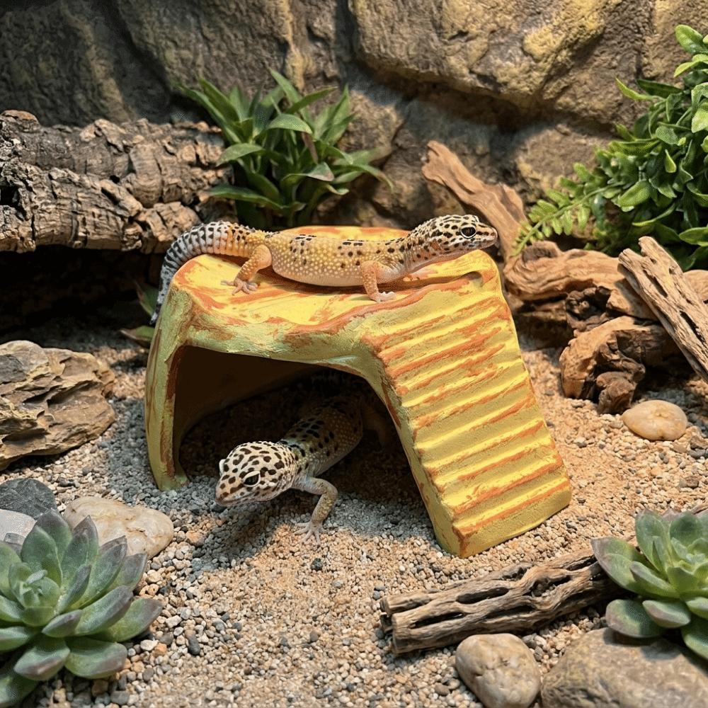 Imitation Rocks Turtles Basking Platform Decorative Reptile Hide Cave Easy To Clean