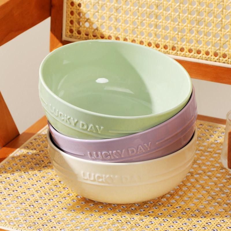 8-Inch Nordic Ceramic Soup Tureen - Large Capacity Noodle Bowl, 2024 Design