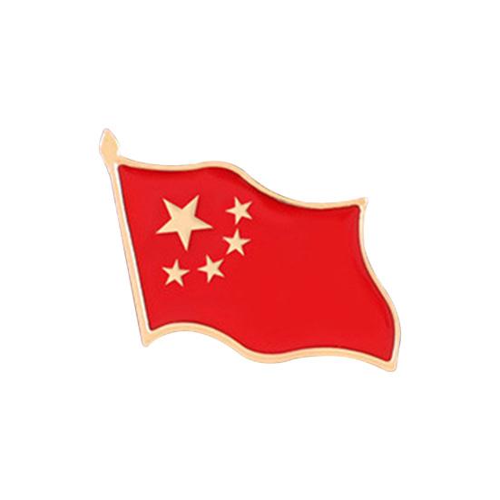 Китай Красный Флаг Карта Форма Брошь Национальный День Национальный Флаг Брошь Булавка Костюмы Свитер Значок Аксессуары Для Одежды