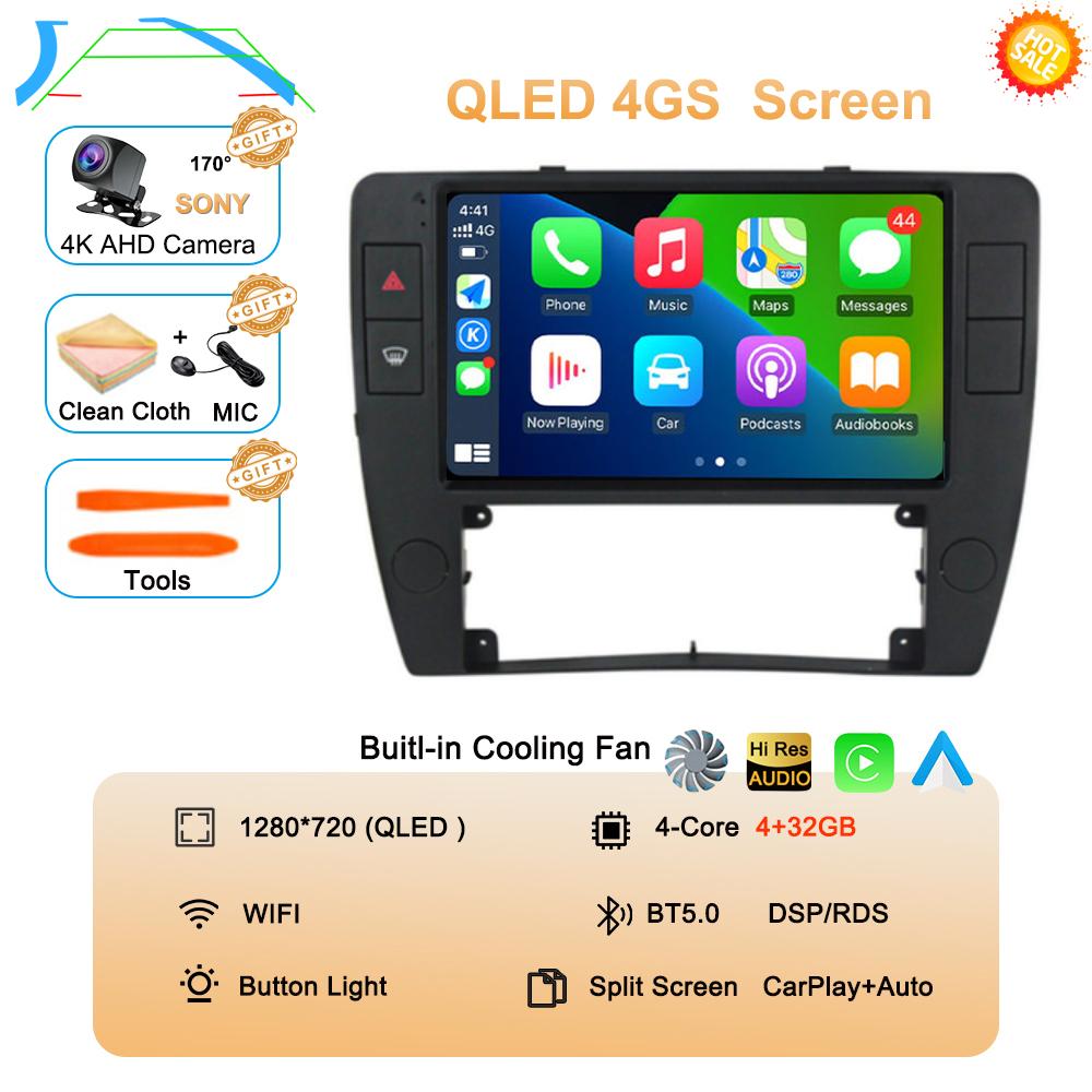 Android 14 Автомагнитола Carplay для Passat B5 2000 2001 2002 2003-2005 Авто 4G Мультимедиа GPS 2 Din Плеер DSP Навигация