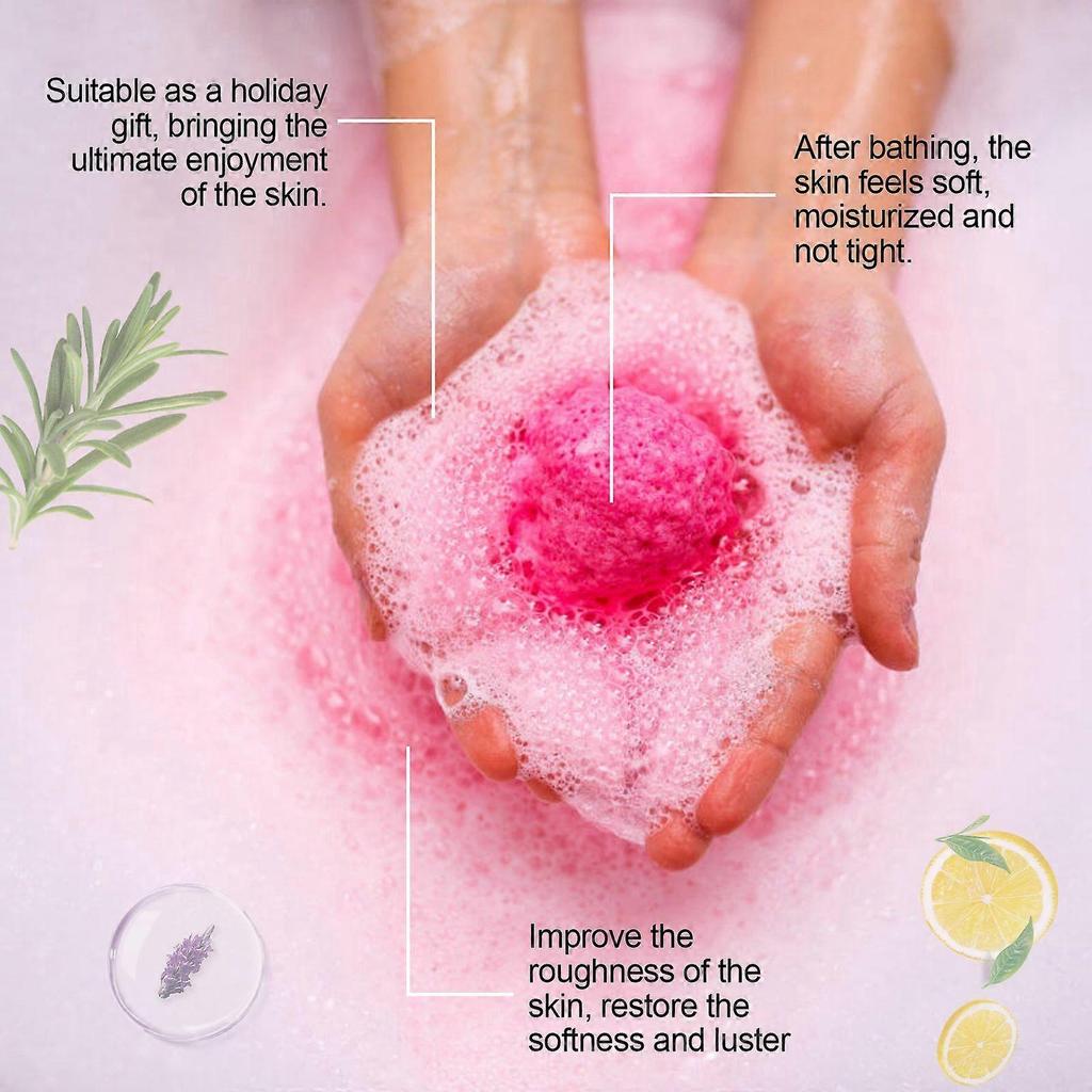 Limited time!!Oceaura Bath Bomb Set Gentle And Moisturizing Floral Scent Body Cleansing Long-Lasting Fragrance Comfortable Bath Bombs