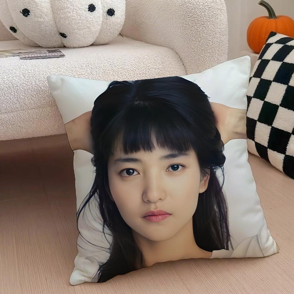 Talented Korean Beautiful Actress KKim Taeri Cushion Cover Throw Pillow Cover Hidden Button Durable Polyester Chair Cushion