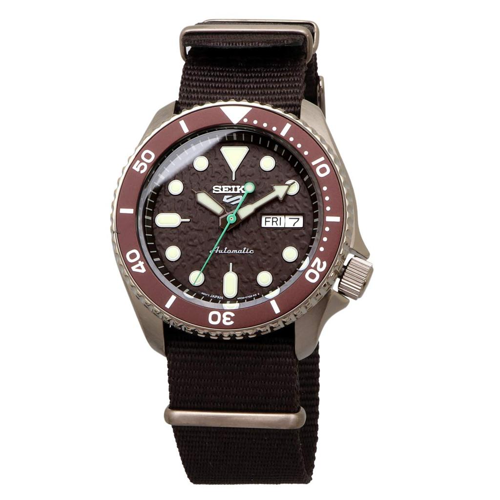 Seiko 5 SPORTS Автоматические Механические Ограниченная Серия Мужские Часы SEIKO FIVE SPORTS SRPD85 Коричневые