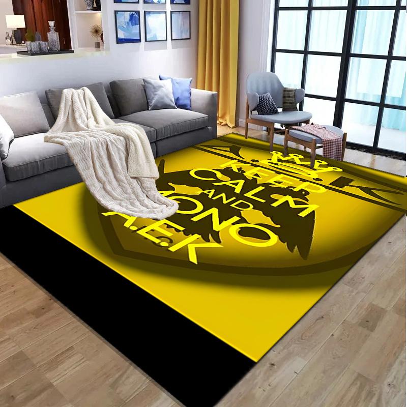 AEK Athens FC Pattern Rug, Indoor/Outdoor Mat, for Picnic, Gameroom, Bedroom, Office, Living Room, Home Decor Carpet, Birthday Gift