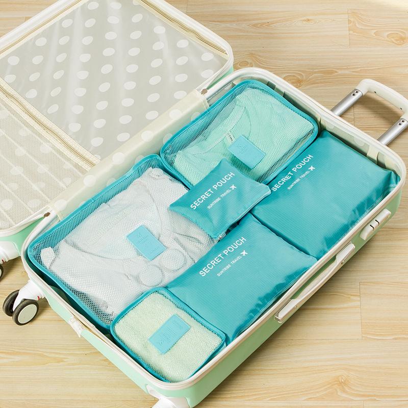 6pcs Set Travel Suitcase Organizer Bags Luggage Packing Cubes For Travel Organizer Storage Shoe Clothes Luggage Organizer Bags