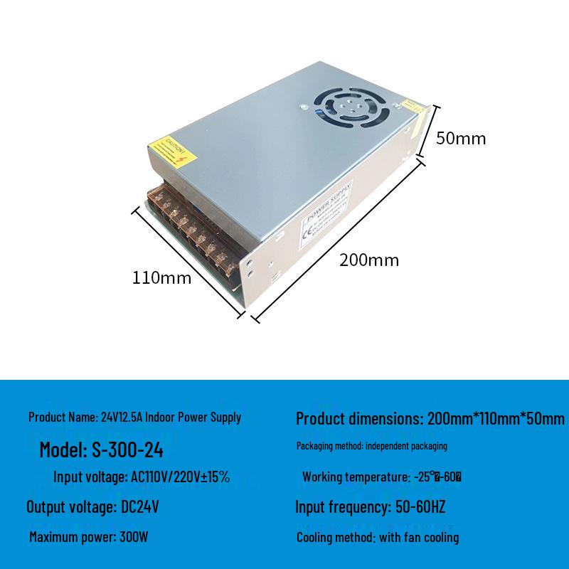 Блок питания 220В в 12В/24В/5В постоянного тока для светодиодных лент - 5А/10А/30А, Трансформатор 60Вт