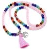 Natural Rose Quartz Prayer 6mm Beads 108 Mala Meditation Healing 7 Chakra Tree of Life Tassel Beaded Bracelets Necklace