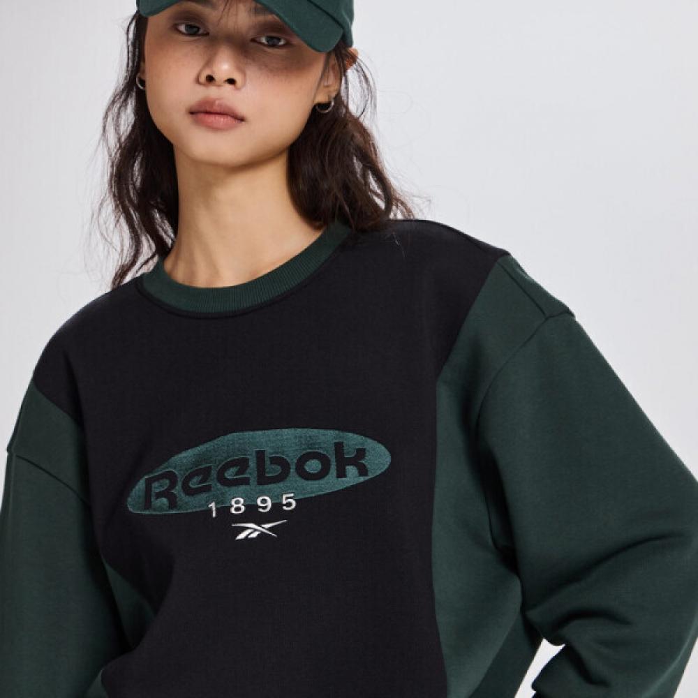 Reebok Свитшот в стиле колор-блок Heritage   Черный Зеленый Rets5fm42bk