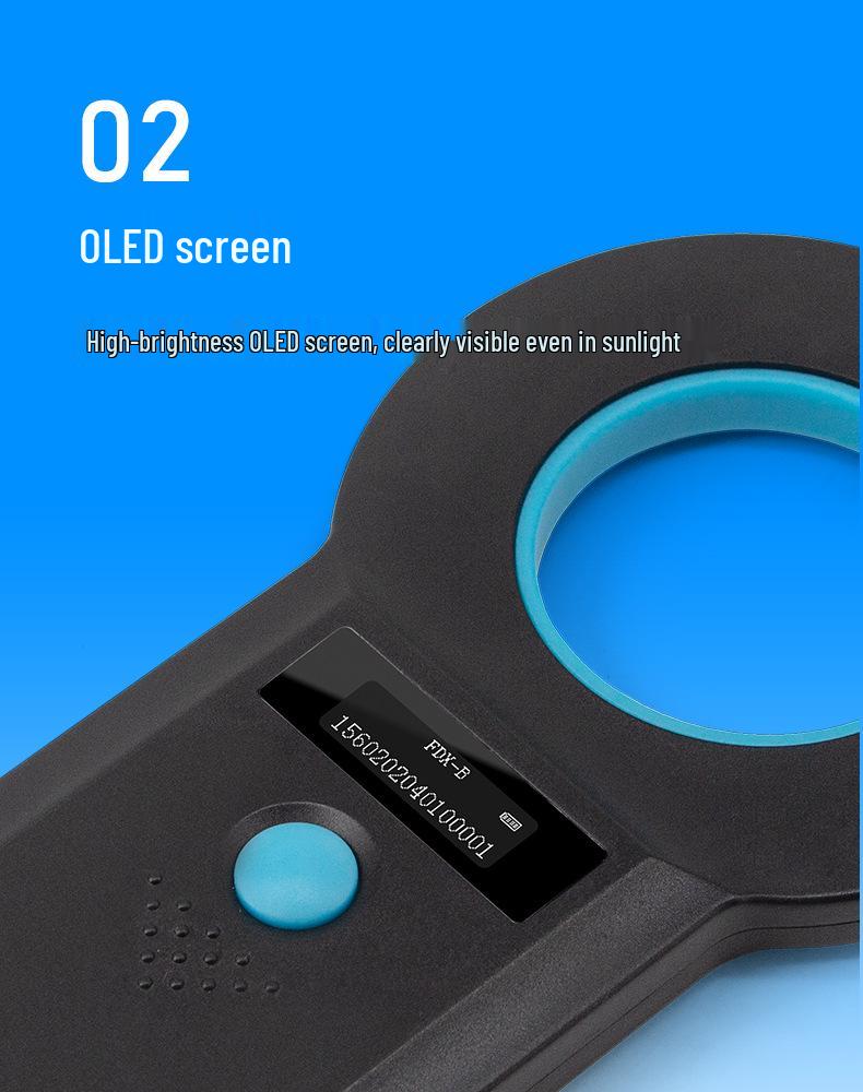 Ручной RFID сканер чипов и ушных бирок для домашних животных для идентификации животных