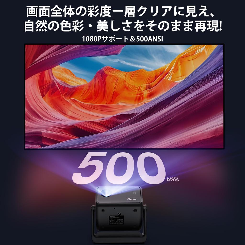 ISinbox 500 ANSI люмен стойка интегрированный проектор для домашнего потолка 1080P компактный 22000LM домашний короткое расстояние совместимый с японской инструкцией