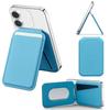 PU Leather Phone Stand Wallet Snap On Wallet Card Bag New Magnetic Stand