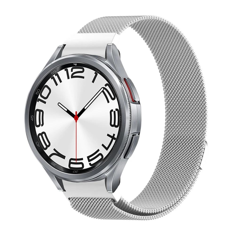 Металлический ремешок Для Samsung Galaxy watch 7/6/5/4 44мм 40мм Магнитный Браслет Ремешок Correa Galaxy Watch 6 Classic 46мм 47мм Ремень