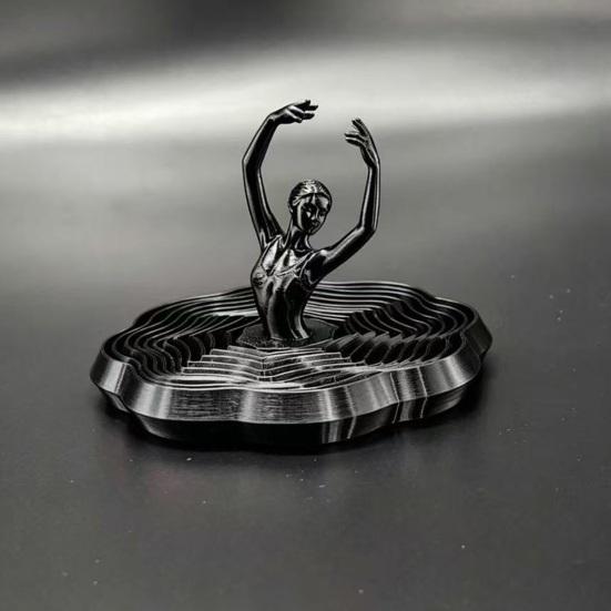 Вращающаяся балерина из 3D-печати, игрушка-спиннер, танцовщица балета, кинетическая настольная игрушка, расширенная сенсорная игрушка для снятия стресса для дома и офиса