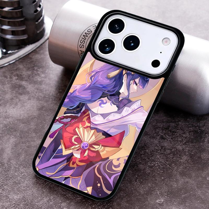 Чехол для телефона Raiden Shogun Baal Genshin Impact для iPhone 17 16 15 Pro Max Air 14 13 12 11 Plus Ударопрочный Capa Cover