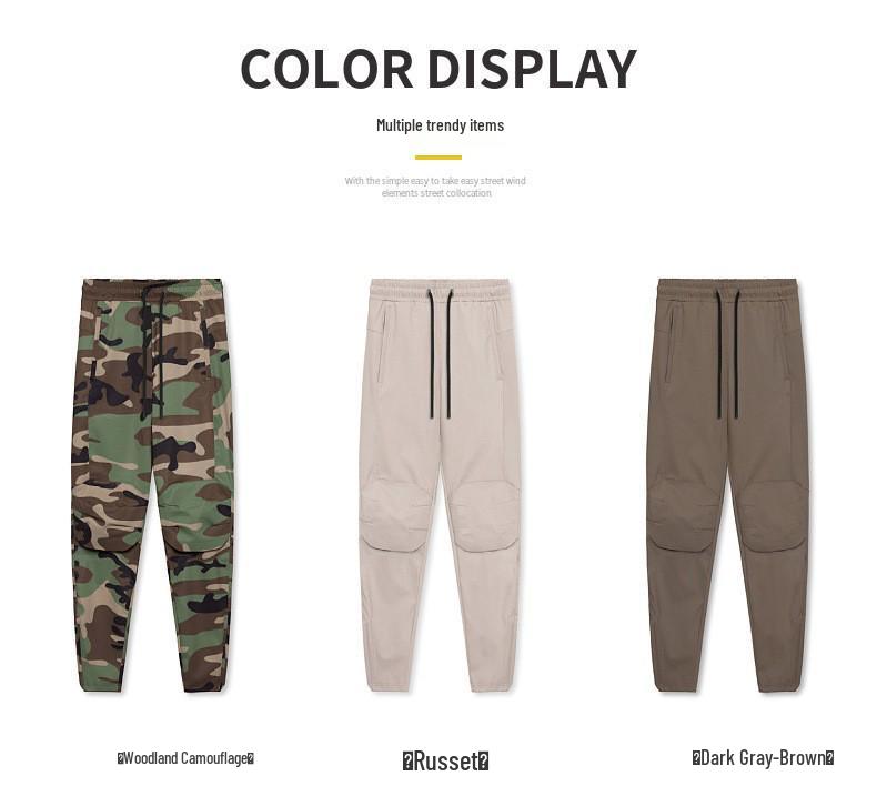 Новые мужские брюки-джоггеры для хайкинга из нейлона-стрейч с несколькими карманами - Повседневные спортивные фитнес-брюки