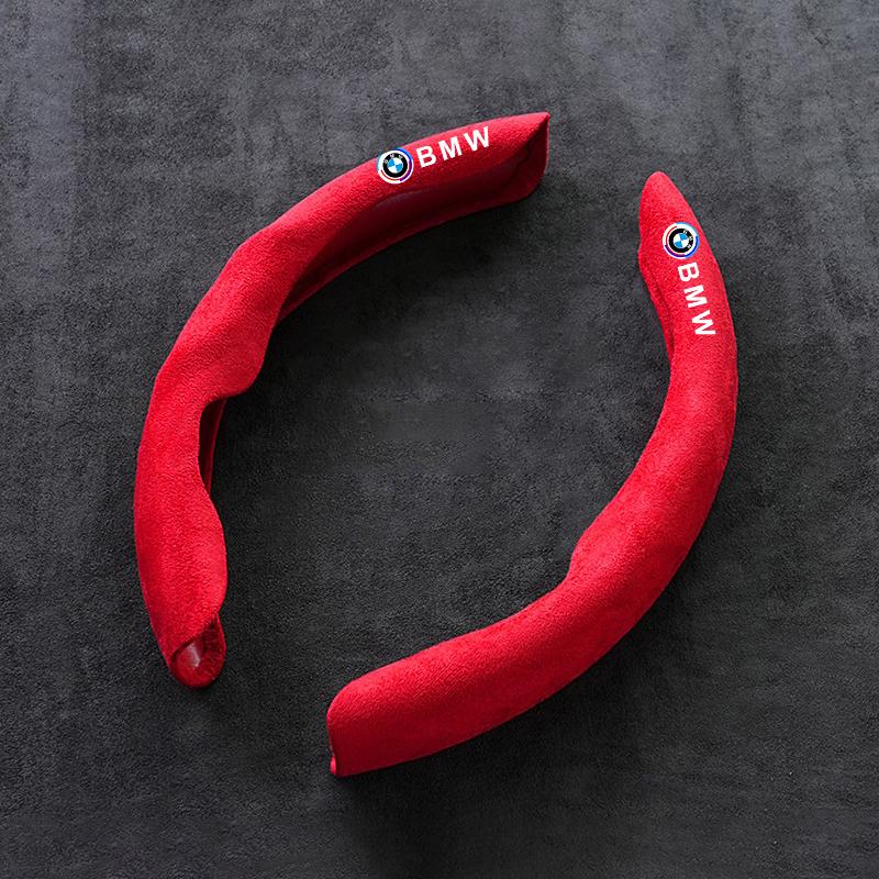 SQLI6 Suede Leather Car Steering Wheel Non-slip Protective Cover For BMW 50th Anniversary 1 3 5 7 series E83 F16 E70 E36 X Accessories