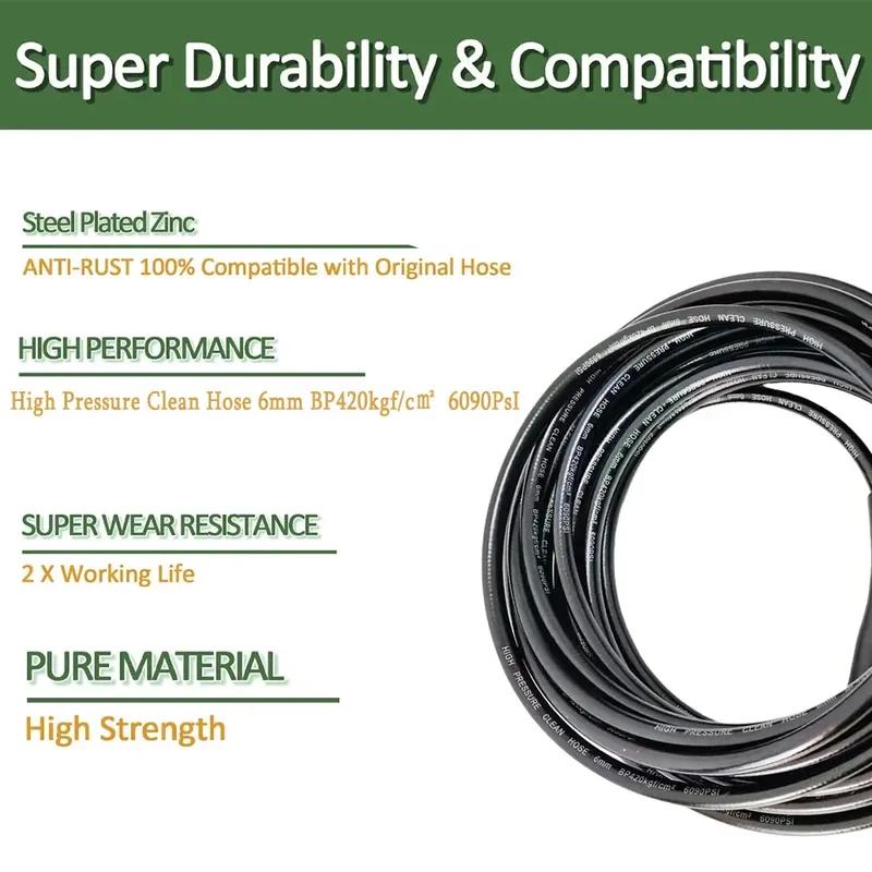0.5-50 M High Pressure Washer Hose Pipe Cord Car Washer Water Cleaning Extension Hose Water Hose M22 14/15mm Brass Connector