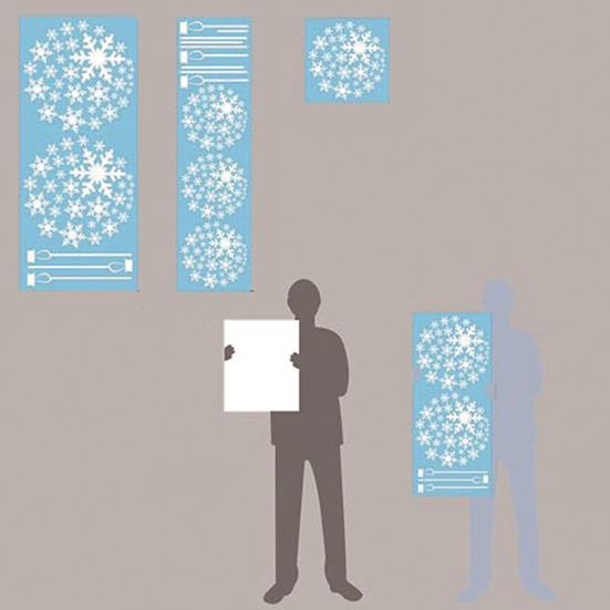 Рождественские наклейки на окна в виде снежинок, большие белые наклейки на окна в виде снежинок, зимние ПВХ наклейки для стекла, для праздничного украшения в помещении