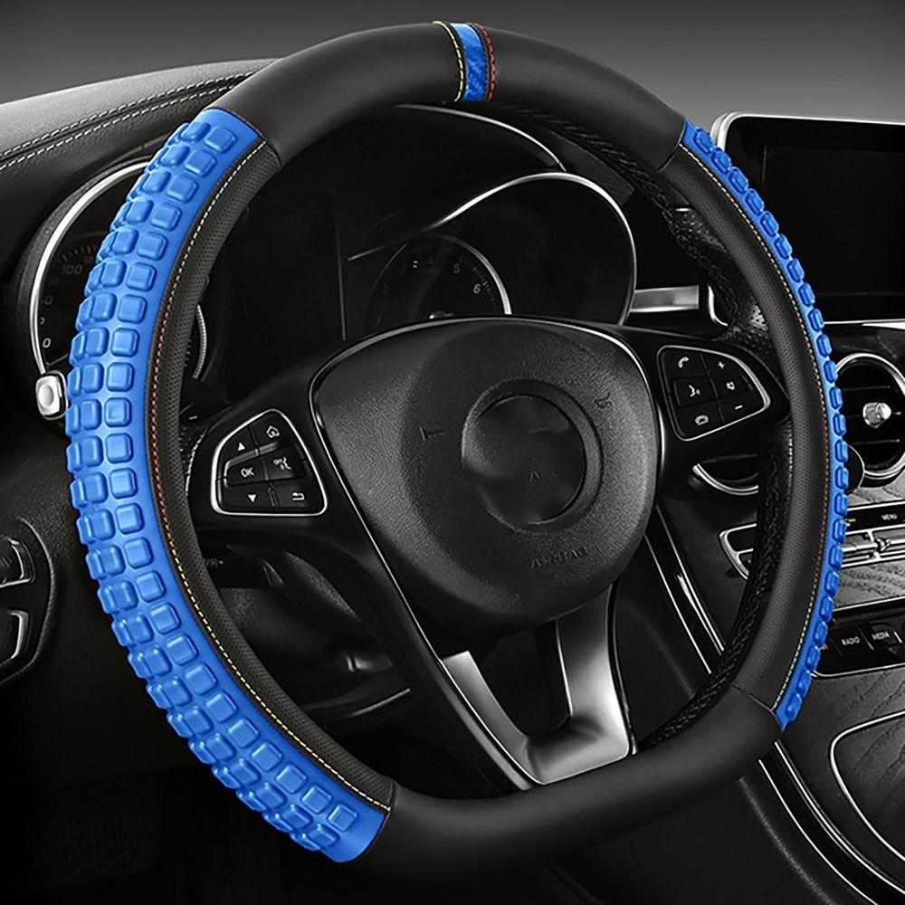 Нескользящий чехол на руль, круглый, в форме буквы D, автомобильные чехлы на колеса, чехол для перчаток, салон автомобиля